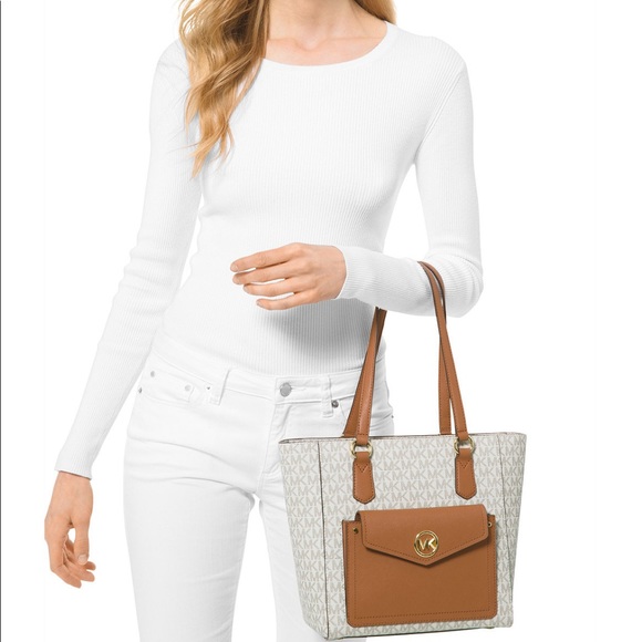 New Michael Kors Joey medium bucket shoulder tote Bag - Picture 5 of 15